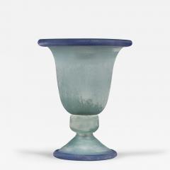 Italian 1970s Murano blue Scavo table lamp - 4523576