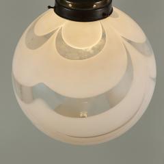 Italian 1970s Murano white swirl ball pendant - 3605218