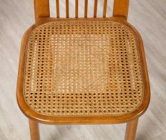Italian 1970s Set of Six Maple and Cane Dining Chairs Italy circa 1970 - 3362251