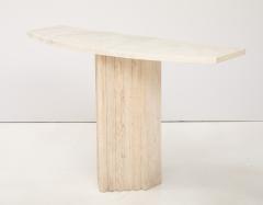 Italian 1970s Travertine Console Table - 3757039