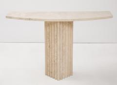 Italian 1970s Travertine Console Table - 3757042