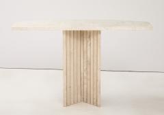 Italian 1970s Travertine Console Table - 3757045