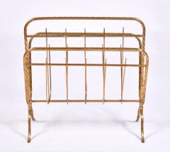 Italian 1970s brass magazine rack - 1495546