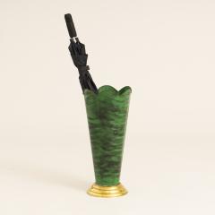 Italian 1970s green and brass umbrella stand - 1760010