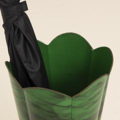 Italian 1970s green and brass umbrella stand - 1760011