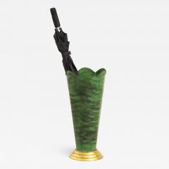 Italian 1970s green and brass umbrella stand - 1762339