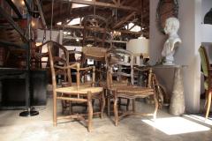 Italian 19th C Farm Style Chairs with Thatched Seats - 502894