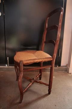 Italian 19th C Farm Style Chairs with Thatched Seats - 502896