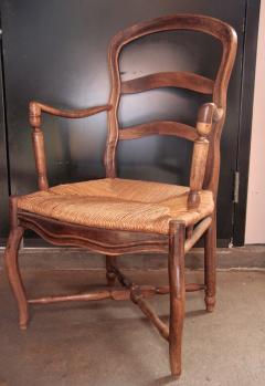 Italian 19th C Farm Style Chairs with Thatched Seats - 502897