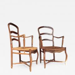 Italian 19th C Farm Style Chairs with Thatched Seats - 506241
