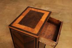 Italian 19th Century Bedside Table with Inlaid D cor Single Drawer and Door - 3544717