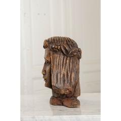 Italian 19th Century Carved Fruitwood Religious Statuary Fragment - 1782558