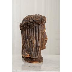 Italian 19th Century Carved Fruitwood Religious Statuary Fragment - 1782659