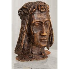 Italian 19th Century Carved Fruitwood Religious Statuary Fragment - 1782662