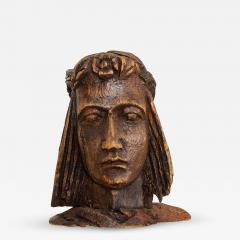 Italian 19th Century Carved Fruitwood Religious Statuary Fragment - 1783198