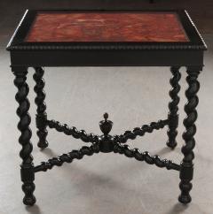 Italian 19th Century Ebony and Scagliola Top Table - 1667494