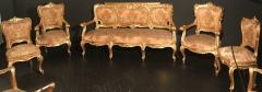 Italian 19th Century Gilt Living Room Suite with a Sof and Pair of Armchairs - 634241