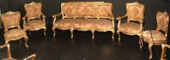 Italian 19th Century Gilt Living Room Suite with a Sofa and Pair of Armchairs - 1728226