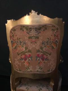 Italian 19th Century Gilt Living Room Suite with a Sofa and Pair of Armchairs - 1728234
