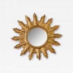 Italian 19th Century Gilt Starburst Mirror - 3841342