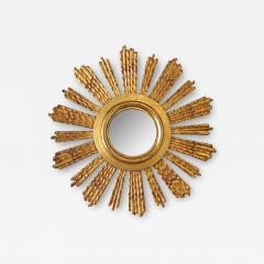 Italian 19th Century Gilt Starburst Mirror - 3841345