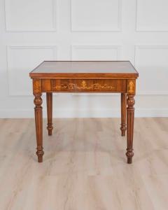 Italian 19th Century Inlaid Double Top Game Table with Chessboard and Roulette - 4611807