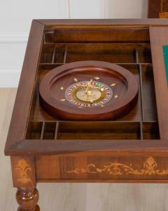 Italian 19th Century Inlaid Double Top Game Table with Chessboard and Roulette - 4611810