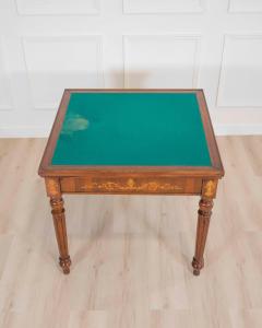 Italian 19th Century Inlaid Double Top Game Table with Chessboard and Roulette - 4611829