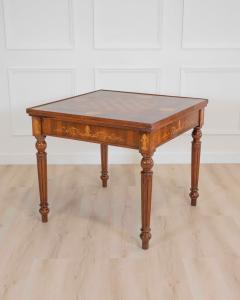 Italian 19th Century Inlaid Double Top Game Table with Chessboard and Roulette - 4611837