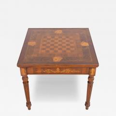 Italian 19th Century Inlaid Double Top Game Table with Chessboard and Roulette - 4614304