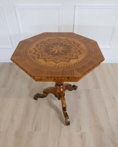 Italian 19th Century Inlaid Walnut Sorrento Table - 4698986