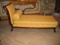 Italian 19th Century Mahogany Swan Neck Sofa or Chais Longues Tuscany 1820 - 1730382