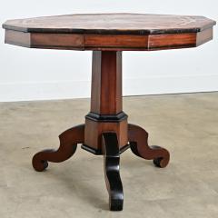Italian 19th Century Marquetry Inlay Pedestal Table - 4663699