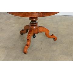 Italian 19th Century Marquetry Inlay Round Center Table - 4589754
