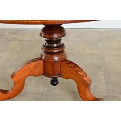 Italian 19th Century Marquetry Inlay Round Center Table - 4589756