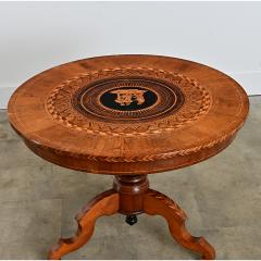Italian 19th Century Marquetry Inlay Round Center Table - 4589759