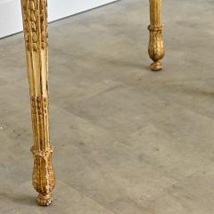Italian 19th Century Painted and Parcel Gilt Marble Top Console Table - 4578152