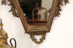 Italian 19th Century Rococo Style Carved Mirror with Traces of Gilt and Scrolls - 3441753