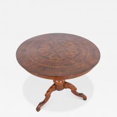 Italian 19th Century Round Inlaid Table - 4596380