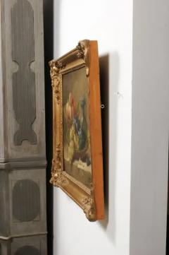 Italian 19th Century Still Life Oil Painting Depicting Fruits in Giltwood Frame - 3432921