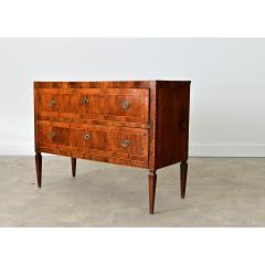 Italian 19th Century Two drawer Inlay Commode - 4542064