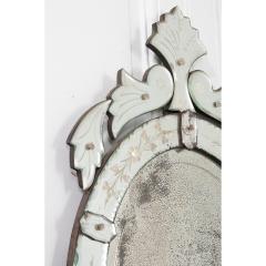 Italian 19th Century Venetian Oval Mirror - 2133431