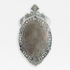 Italian 19th Century Venetian Oval Mirror - 2174621