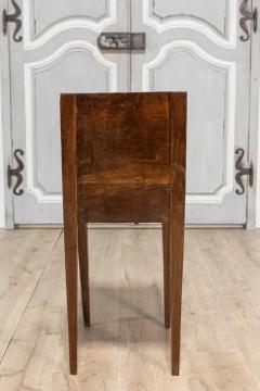 Italian 19th Century Walnut Nightstand Table with Ash Inlaid Banding - 3715257