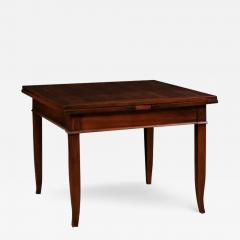 Italian 19th Century Walnut Table with Two Extending Leaves and Curving Legs - 3540610