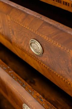 Italian 19th Century Walnut and Mahogany Three Drawer Commode with Inlay - 3626319