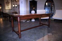 Italian 50s Inlaid Zinc Oak Table - 502974