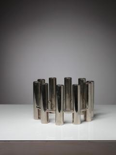 Italian 70s Steel Candle Holder - 4725298
