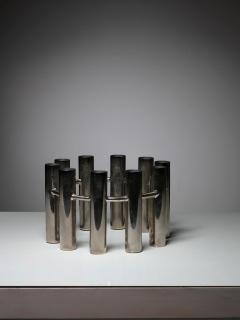 Italian 70s Steel Candle Holder - 4725300