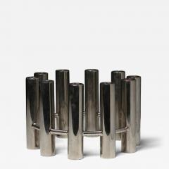 Italian 70s Steel Candle Holder - 4801374